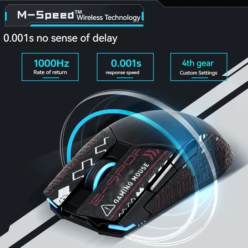 Imagem -04 - Esports Wireless Game Mouse para Meninos 2.4g Modo Dual Acessórios Recarregáveis Alto Desempenho Equipamento Esports Presente