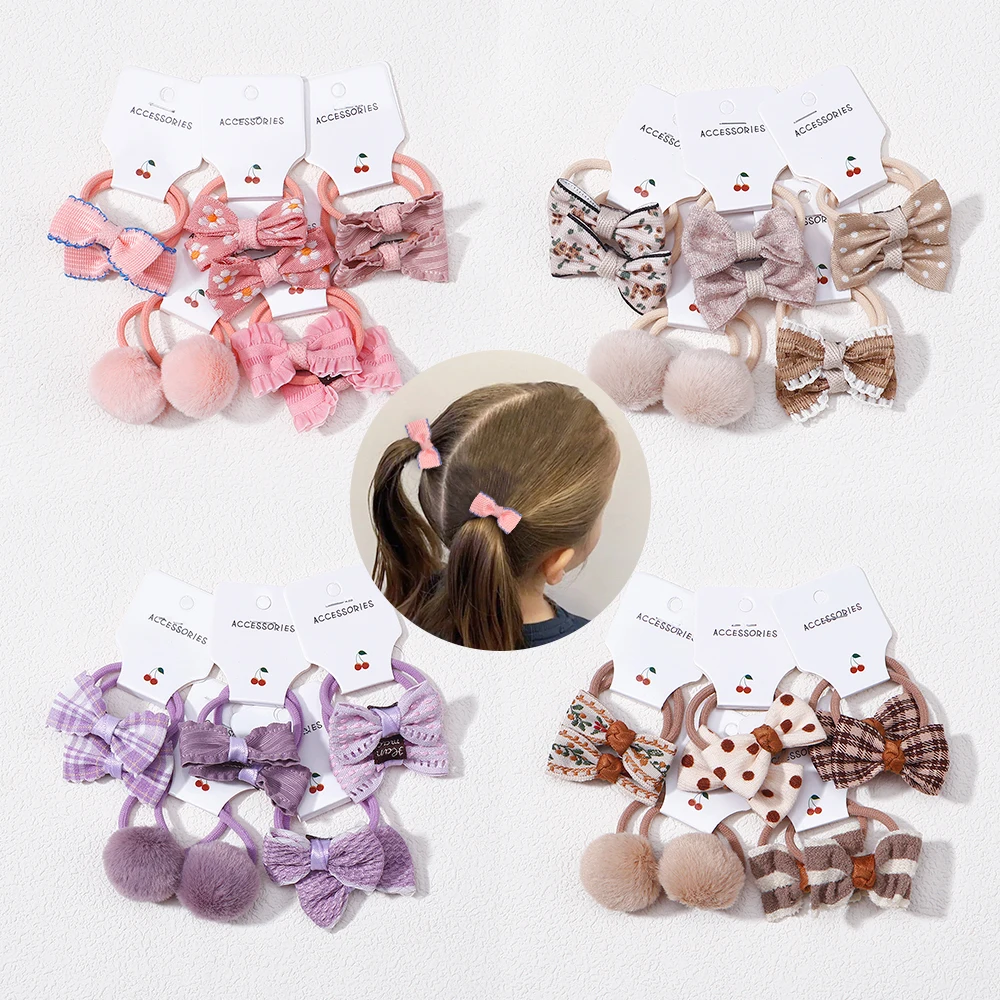 

Новинка, 10 шт./компл., заколка для волос с бантом, модные детские аксессуары для волос, заколка для волос, однотонная заколка для волос с бантом и принтом