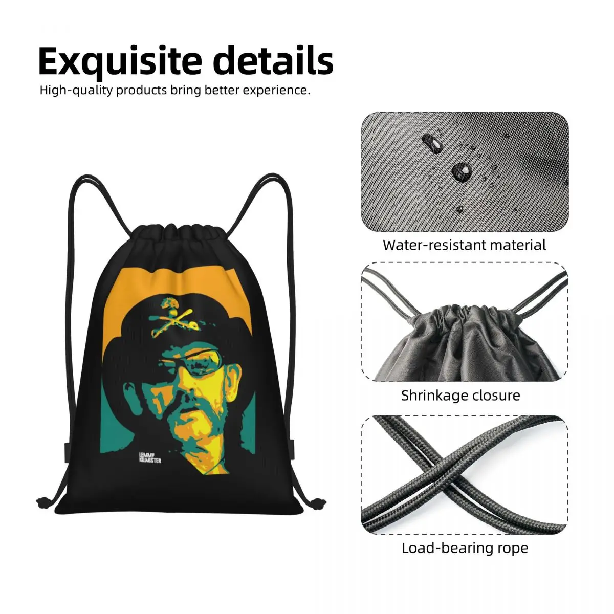 Lemmile-Sac à dos Pop Rock Proximity Wstring pour hommes et femmes, sacoche de sport portable, sac d'entraînement RapMetal