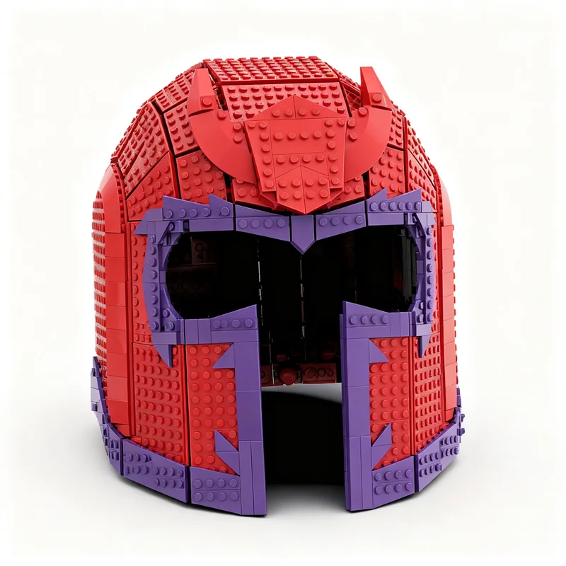 

1270PCS MOC Super Hero Movie Wearable Magneto Helmet Model Custom Puzzle Technology DIY Creative Assembly Toys Kids Gifts Gift