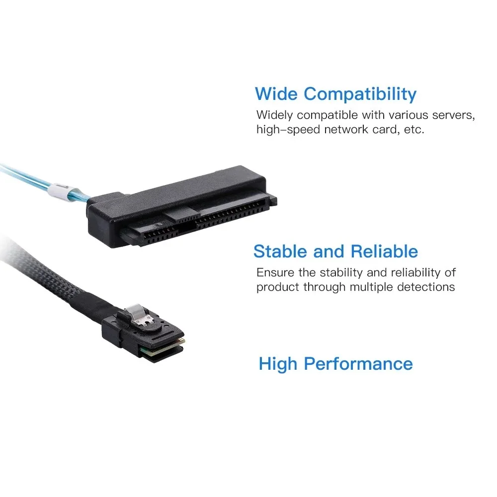 CY Mini-SAS SFF-8087 to 4 SAS Cable 3.28 Ft MINI SAS 36P TO 4 SAS,support 10gbps