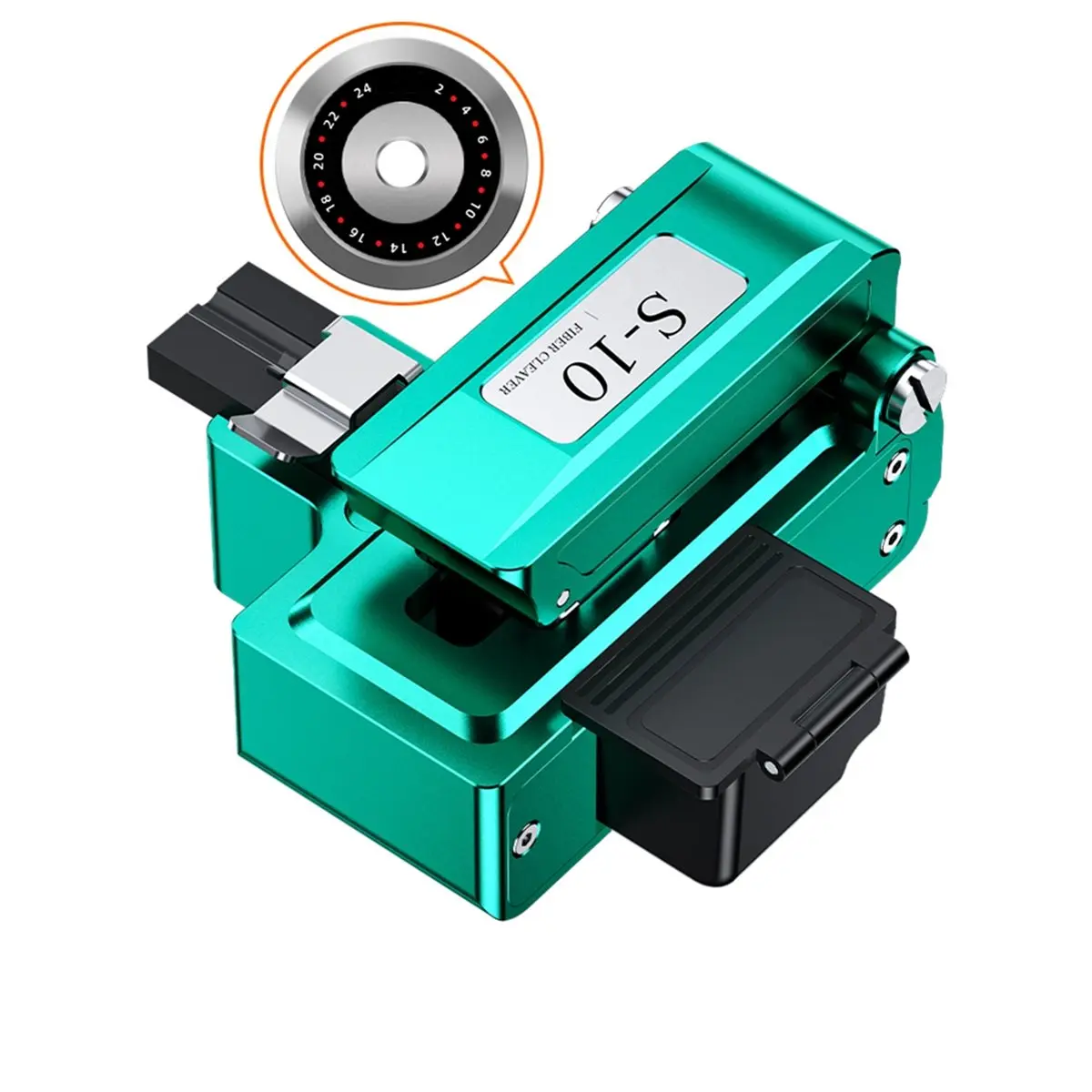DT[Set of ]D1093-S-10 Fiber Cleaver Hot Melt Cold Weld Fiber Optic Cable Cutter Auto Blade Return Fiber Cutting Tool+Blade B