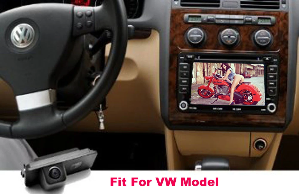 Cámara de visión trasera para coche, videocámara de trayectoria dinámica para VW GOLF 5, SCIROCCO, EOS, LUPO, PASSAT, CC, PHAETON, BEETLE, SEAT