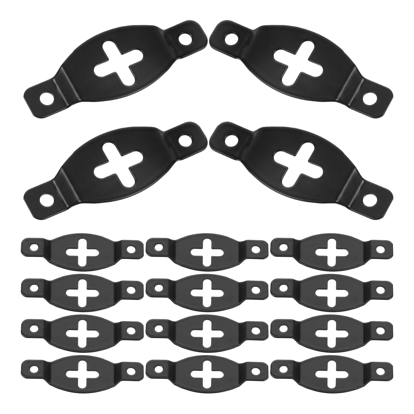 

20pcs Hook Hanger Plate for Surround Sound Audio Mounting Brackets Wall Hanging Black Small Speaker Accessories Speaker Stands