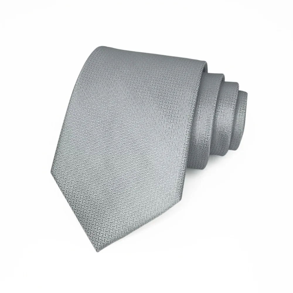 

Classic 8cm Width Striped Neck Ties Solid Color Trendy Gentlemen Mens Necktie Elegant Black Gray Men's Wedding Tie For Business