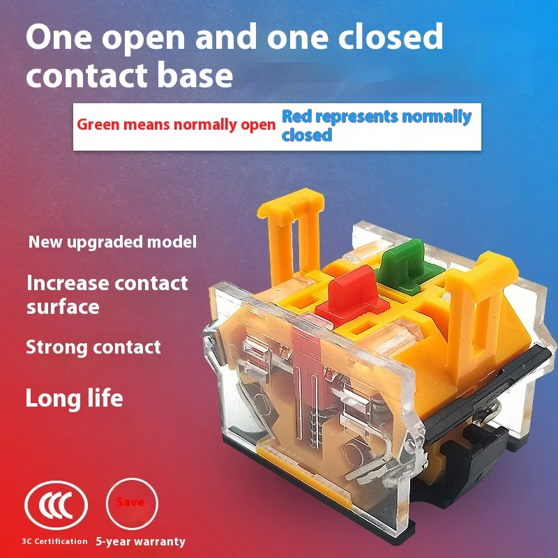 

Контактная база кнопочного переключателя 1, открытая, 1 закрытая, 2 нормально разомкнутых/закрытых LA38/LA39-11BN