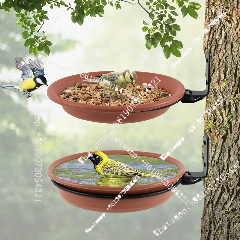 

Feeding and bathing tray set Bird house, garden outdoor hanging type, bird feeder creative bird cage water feeder bracket