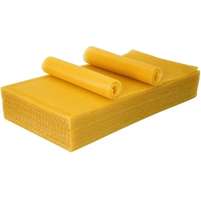 AT69 -Beehive Wax Sheets 30Pcs, Beeswax Honeycomb Sheets, Bee Hive Foundation, Beeswax Foundation For Beekeeping