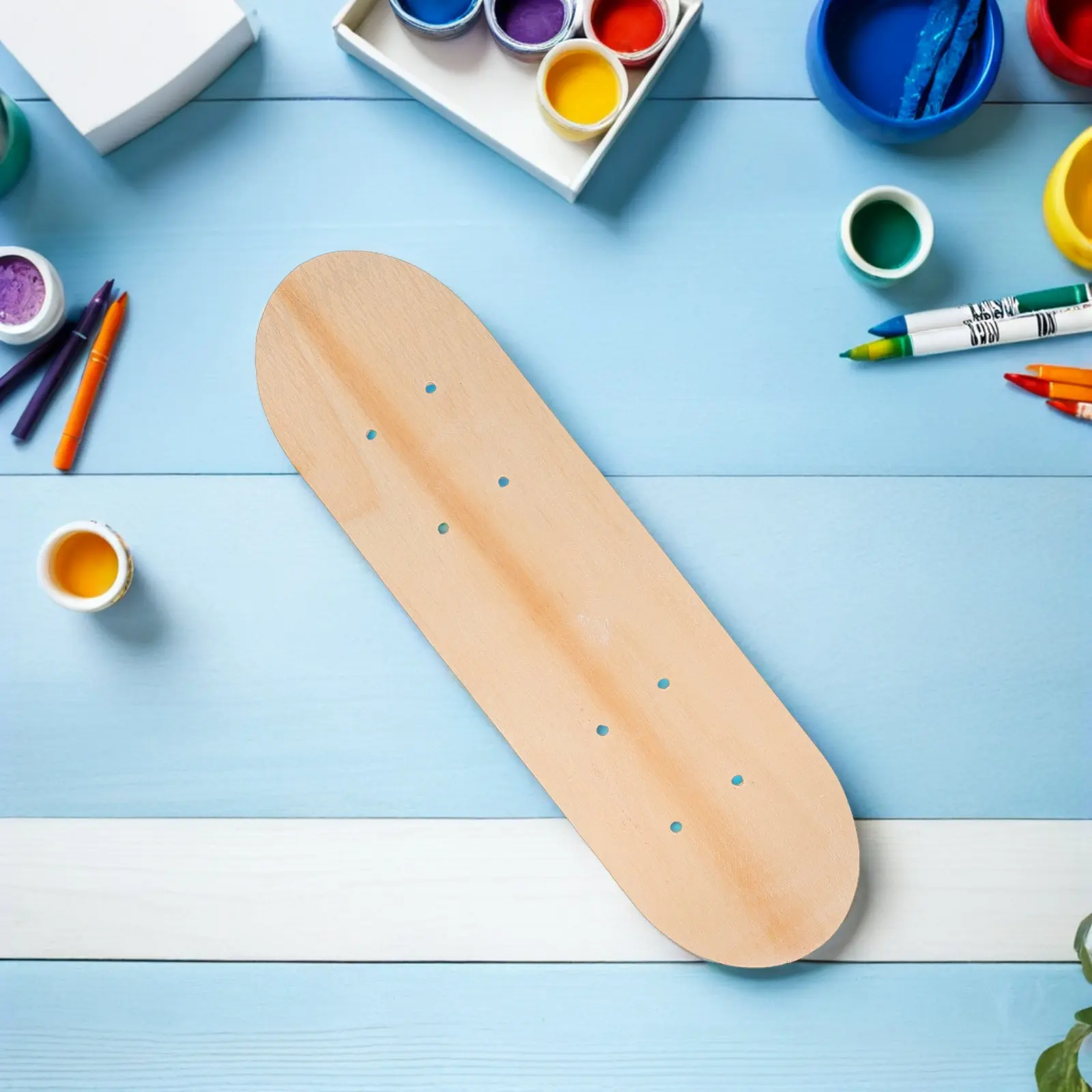 

3Pcs Blank Skateboard Decks 7 Layer Wood Sturdy Double Tail Plain Skateboards for Painting DIY Custom Design Home School