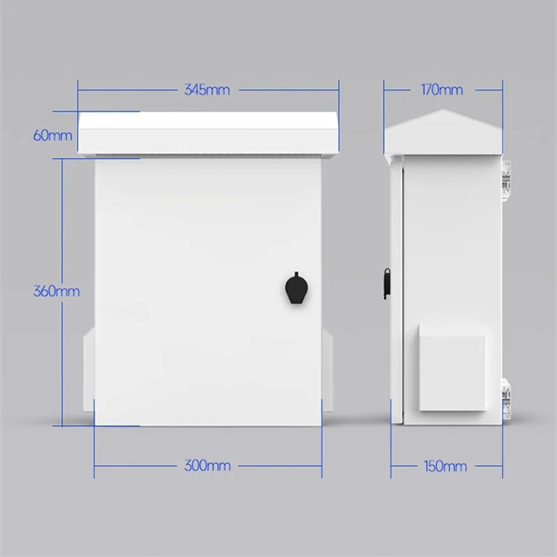 300*400*150 MM factory direct custom ip65 vented waterproof rainproof dustproof outdoor sheet metal enclosure box