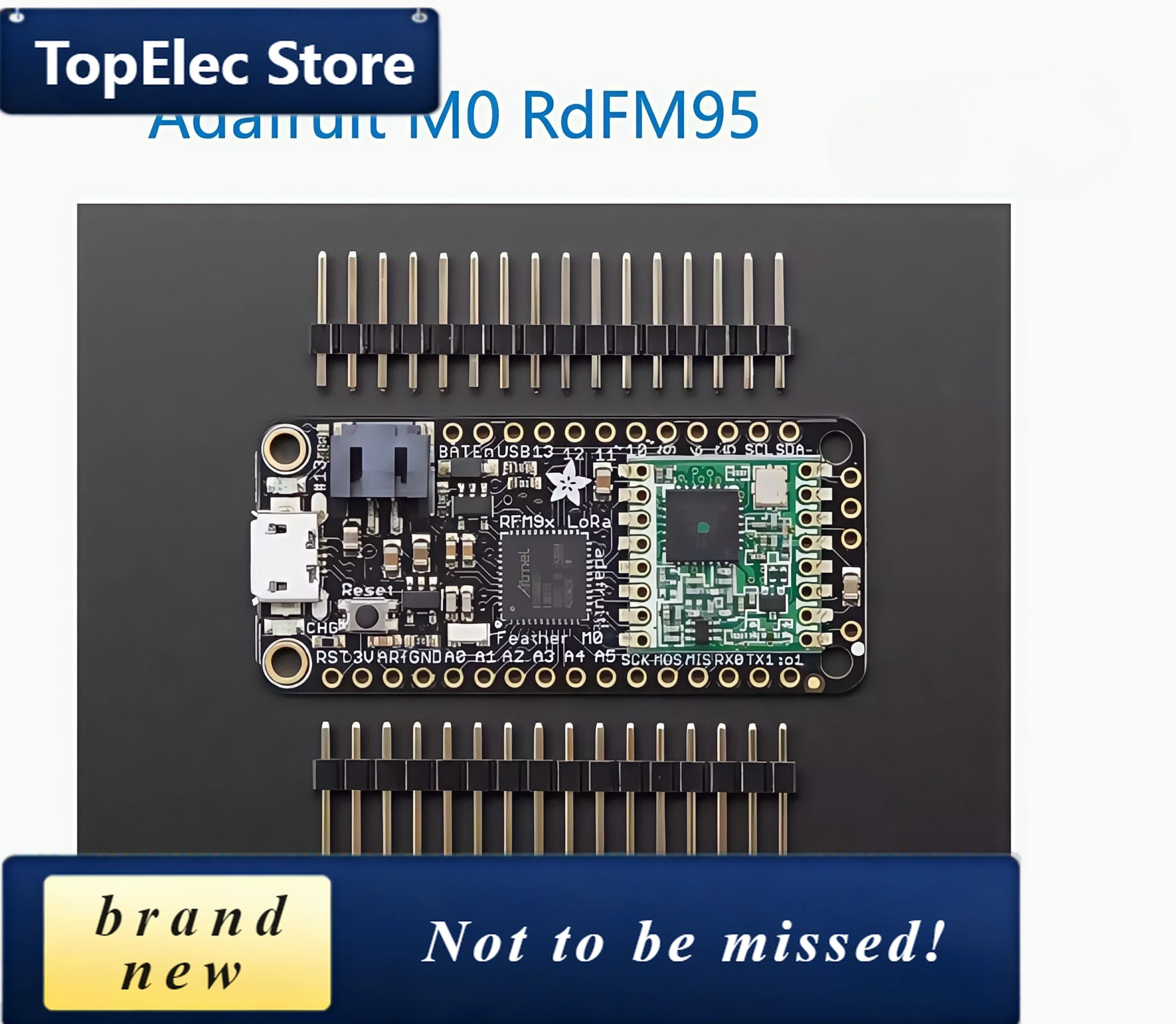 TopElec Adafruit M0 RdFM95 Lora development board, 900MHz, high-frequency WiFi, built-in USB, etc.
