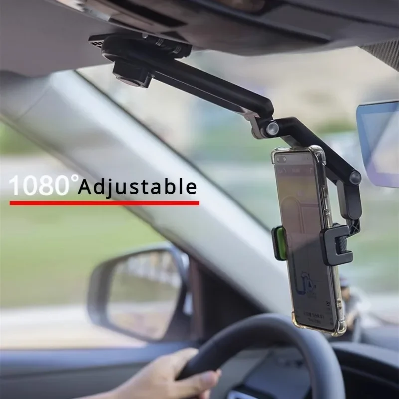 High-end car mobile phone bracket Car navigation support frame fixed anti-shake special sun visor navigation car support frame