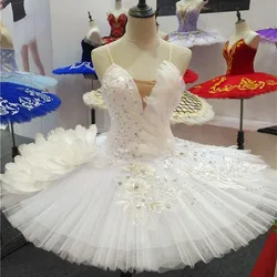 Professional High Quality Women Adult Competition Performance Wear Girls White Swan Lake Ballet Tutu Costumes