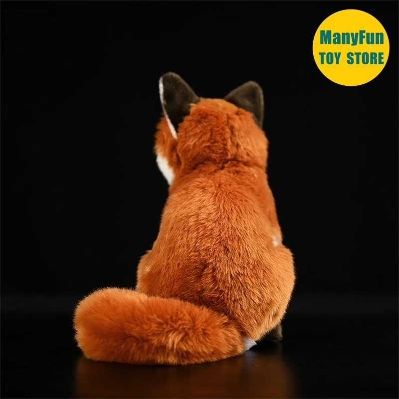 Juguete de peluche de zorro rojo realista: animal relleno de Vulpe realista, regalo de peluche de zorro rojo para amantes de la naturaleza