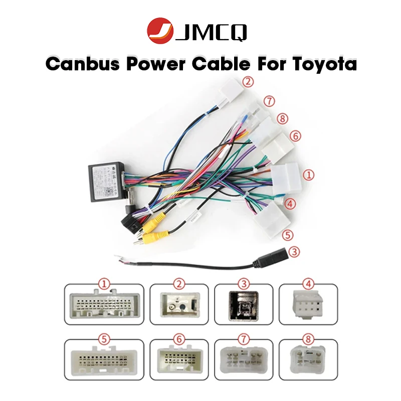 Dla Toyota Corolla/Camry/RAV4 z Canbus dla Toyota wysokie okablowanie 16-pin Android wiązka przewodów adapter kabla zasilającego