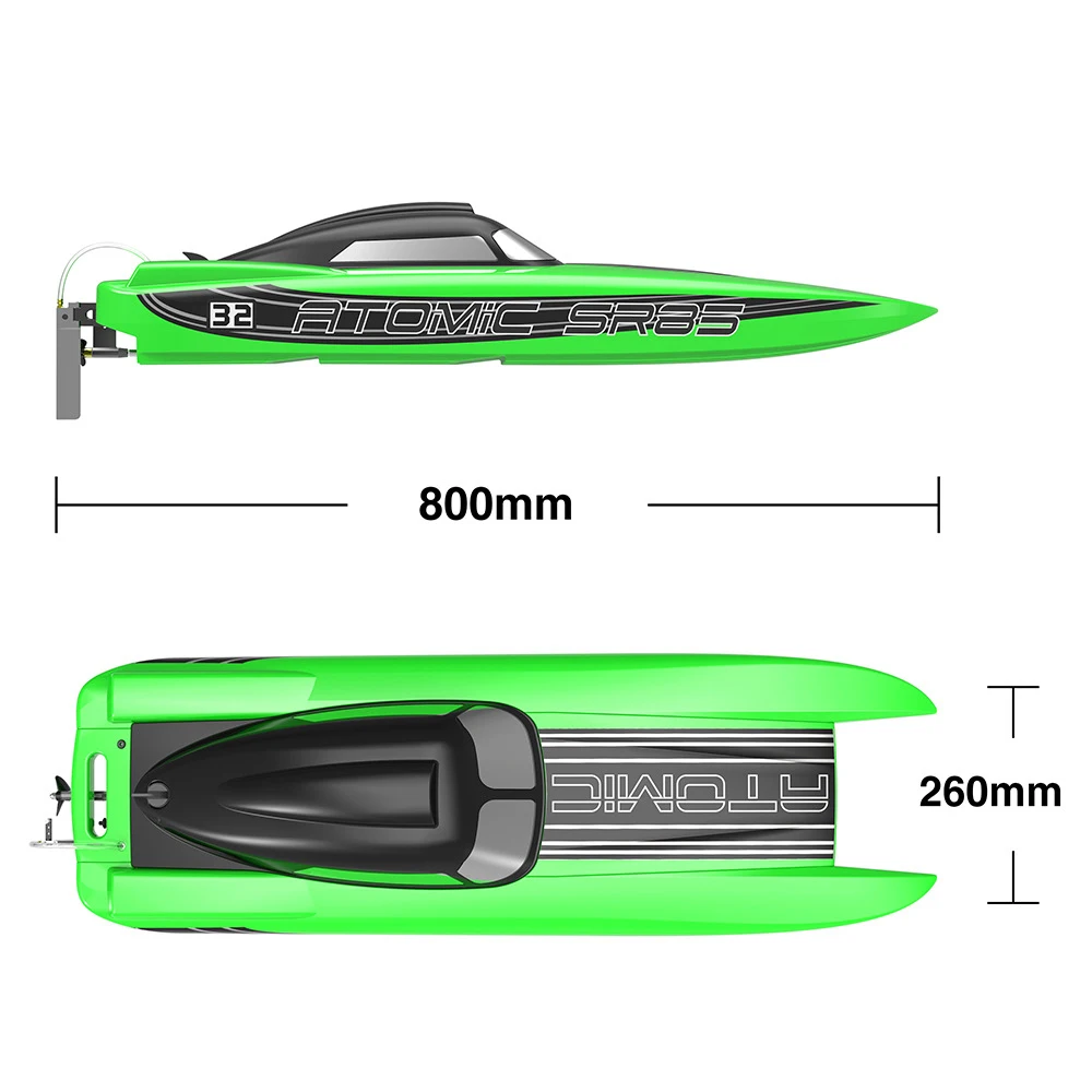 Volantex RC Boat Atomic SR85 80km/h 56mph High Speed Auto Roll Back Function All Metal Hardwares With battery 798-3 RTR