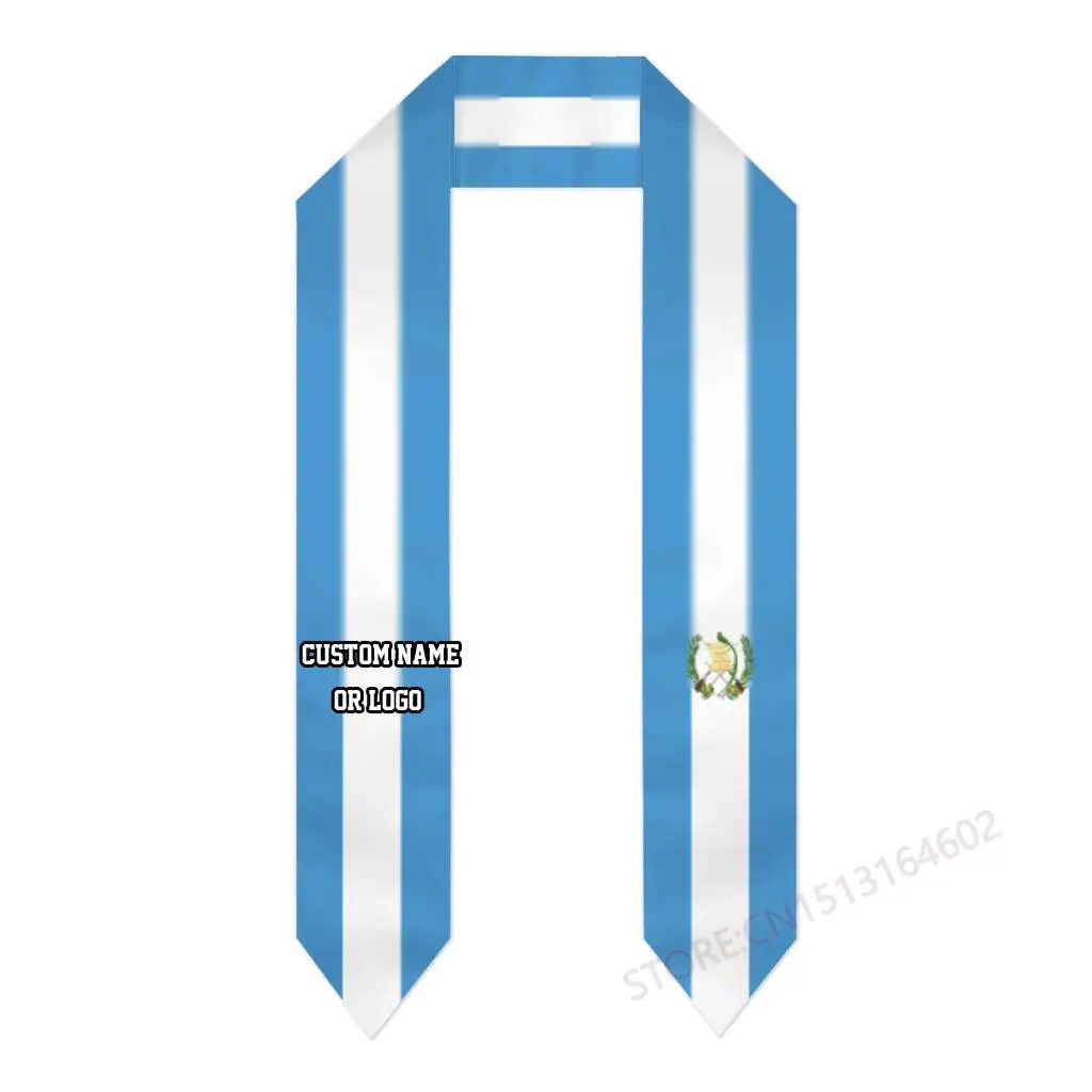 

Custom Name Or Logo Guatemala Flag Scarf Graduation Stole Sash International Study Abroad Class of 2025 Shawl