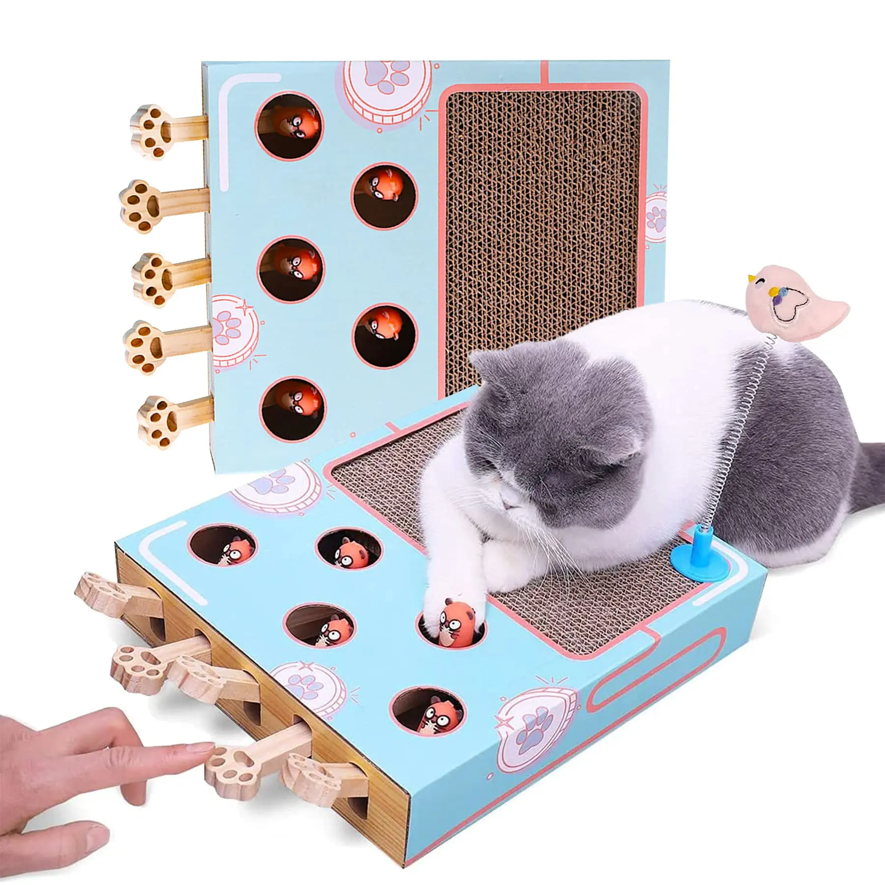 Cat Playing Toy Hamster Machine Kitten Games Teasing Interactive Hunting Toys Scratching Bite Accessories Pet Cat Supplies