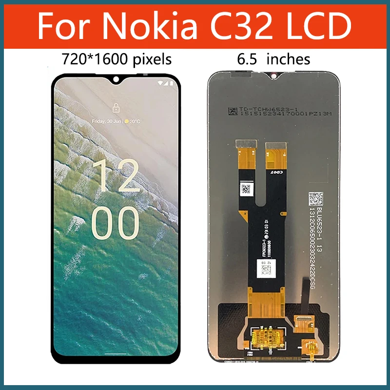 

6.5" For Nokia C32 LCD Display Touch Screen Digitizer Assembly For Nokia C32 Display Replacement Repair Parts