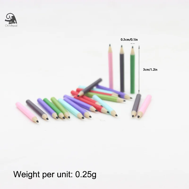 1 Set 1:12 Dollhouse Miniature Dollhouse Pen Holder+6 Colored Pencils Set Doll Home Decor Pretend Play Dollhouse Stationery Toys