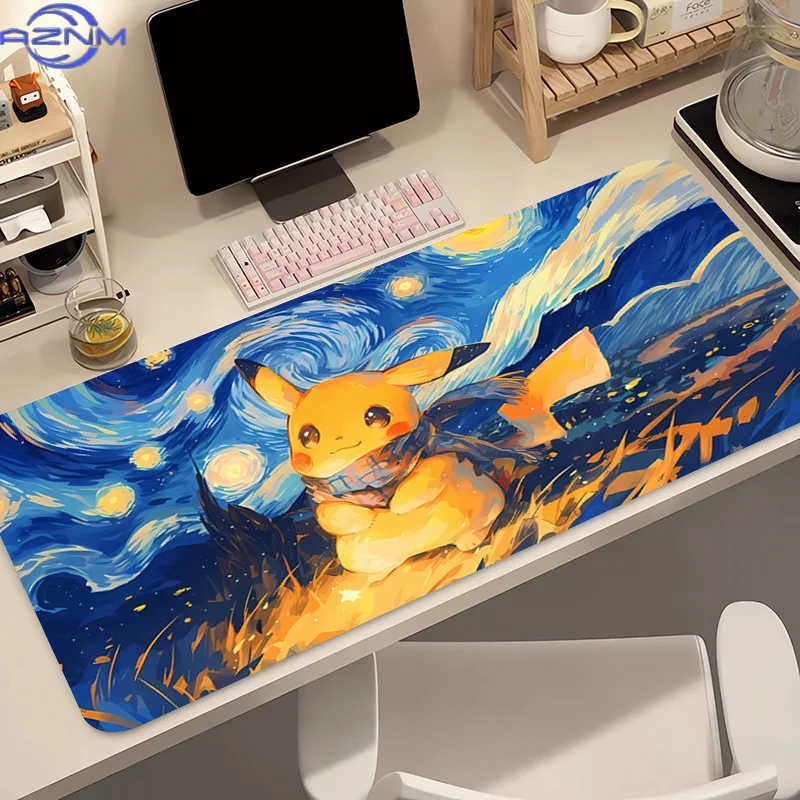 Heavy‑Duty Anime Print Mouse Pad Big Size Non‑Slip Desk Mat For Gaming Office Computer Keyboard Present Gift