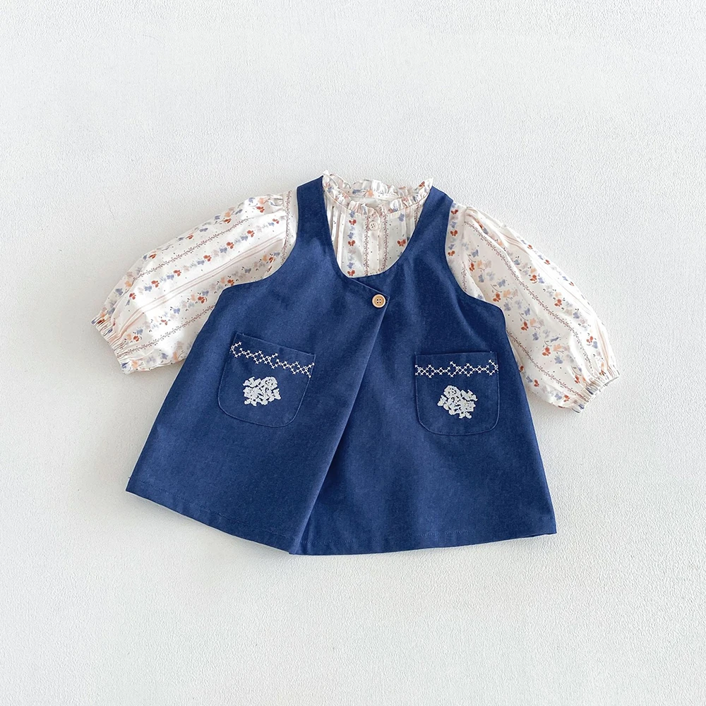 MILANCEL Kinderkleid Herbst 1-6T Süßes Blumenkleid für Mädchen Lose Kinderkleidung Koreanische Version Mädchen Prinzessinnenkleid – Detail 19