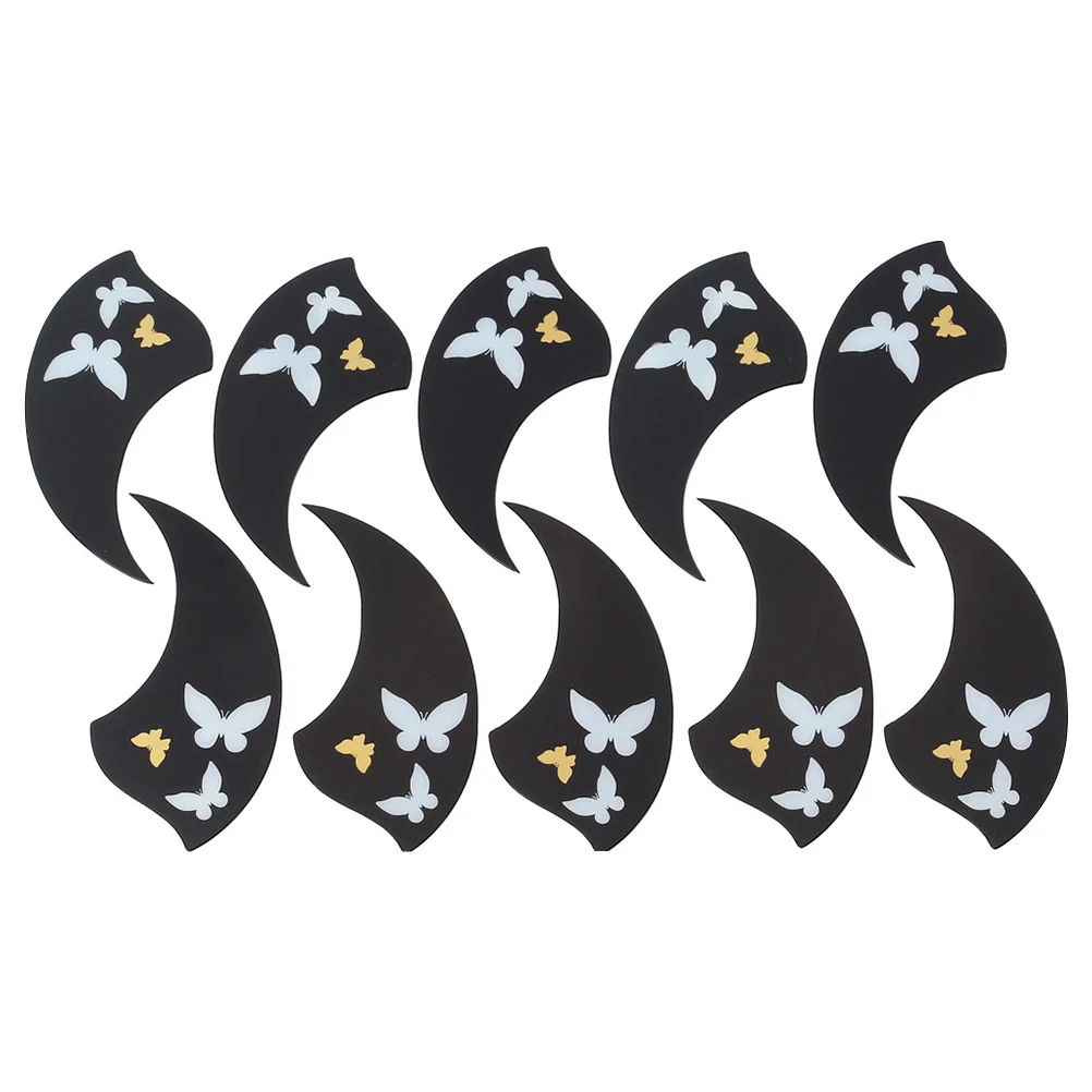 

10 Pcs Butterfly Guard Plate Ukulele Protector Anti-scratching Self-adhesive Sticker Durable PVC Protective Decorative