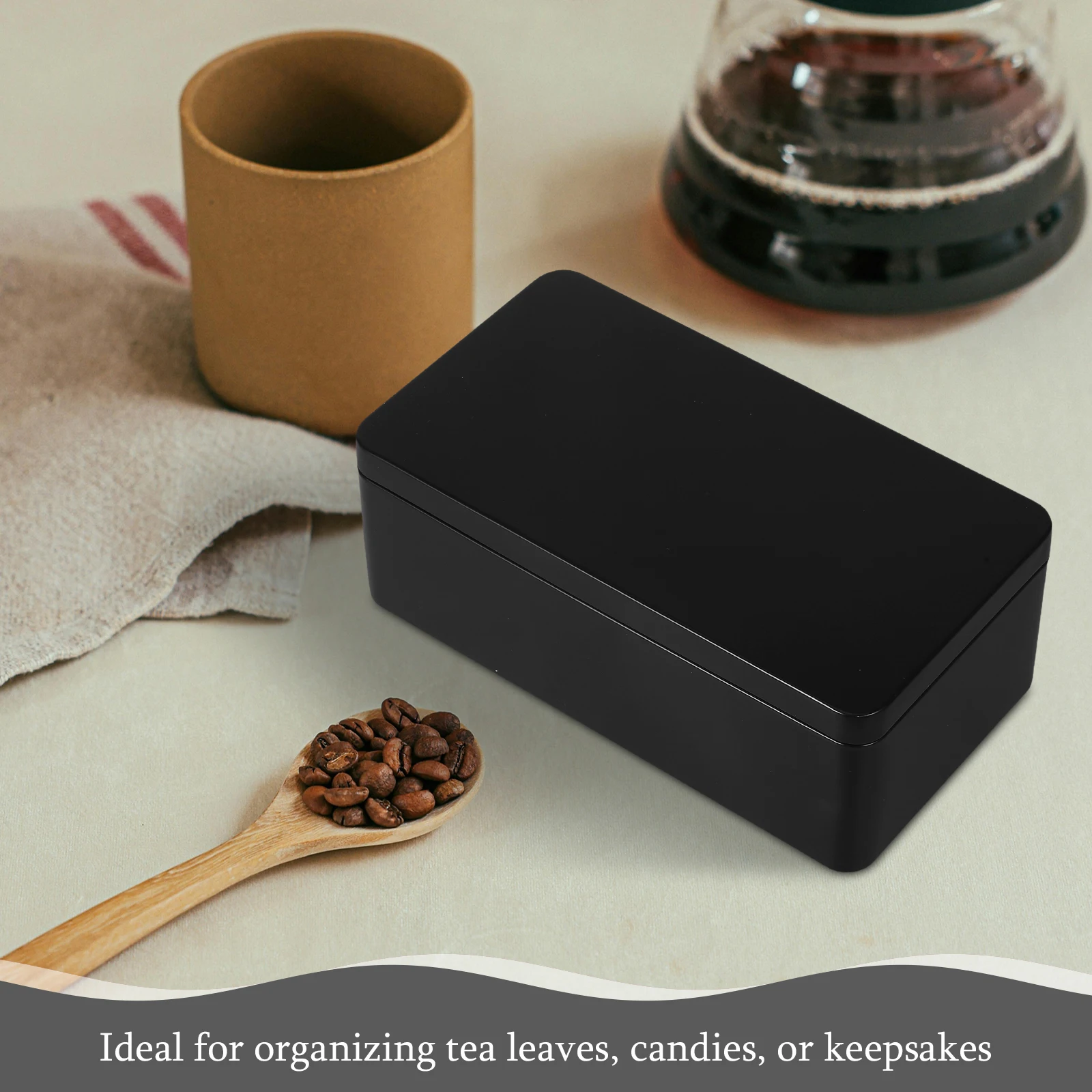 

2pcs Tinplate Tea Boxes Storage Containers Decorative Vintage Keepsake Metal Tins Wedding Party Favor Boxes Large Capacity Tight