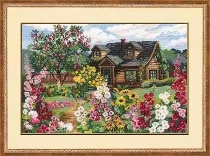 Cross stitch Kit  Canvas Cross Stitch Embroidery Set 25-Riolis_978 A Little Flower Shop 52-39 Cross Stitch Set