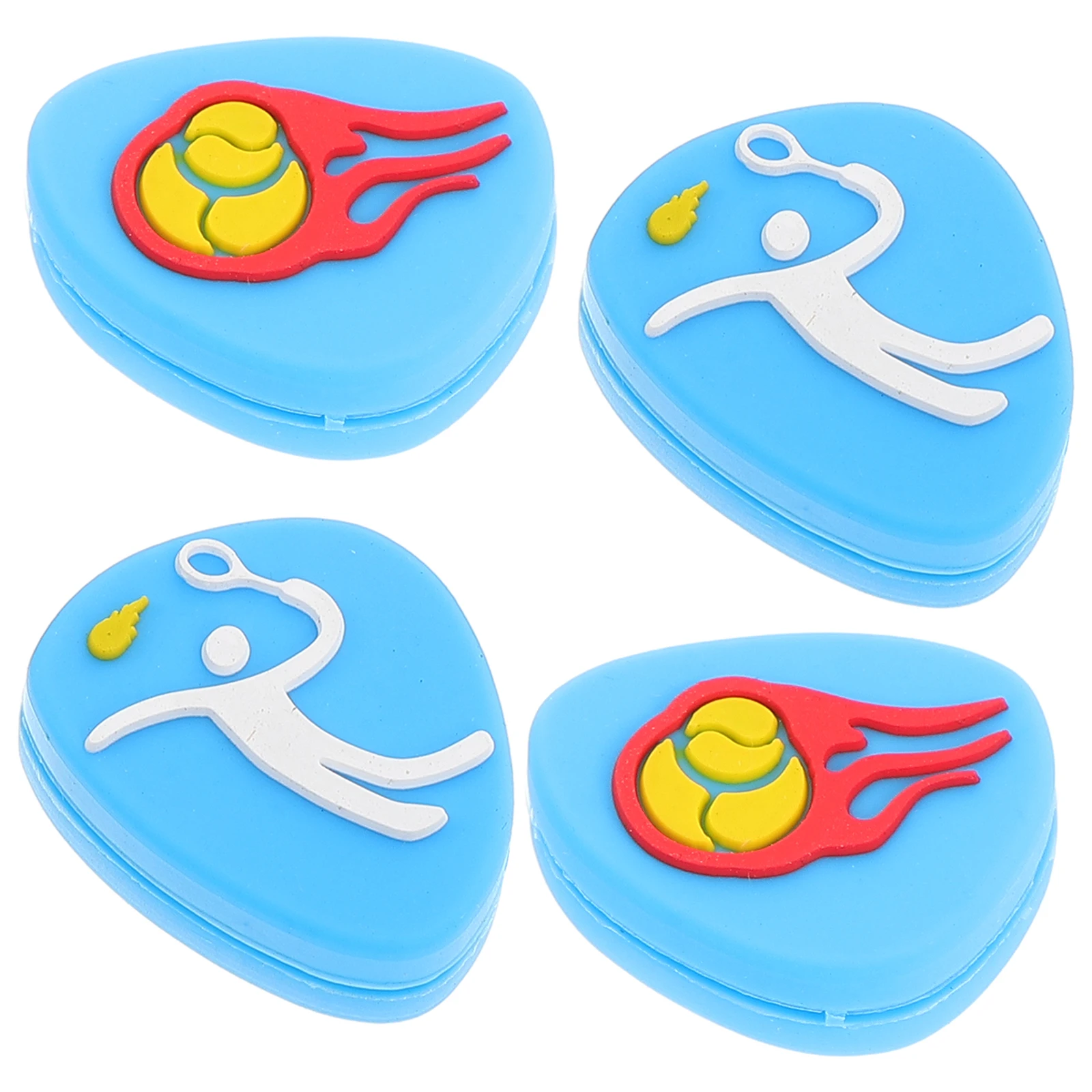 

4 Pcs Tennis Racket Dampener Vibration Silica Gel Accessories Smooth Play Experience Wrist Elbow Strain