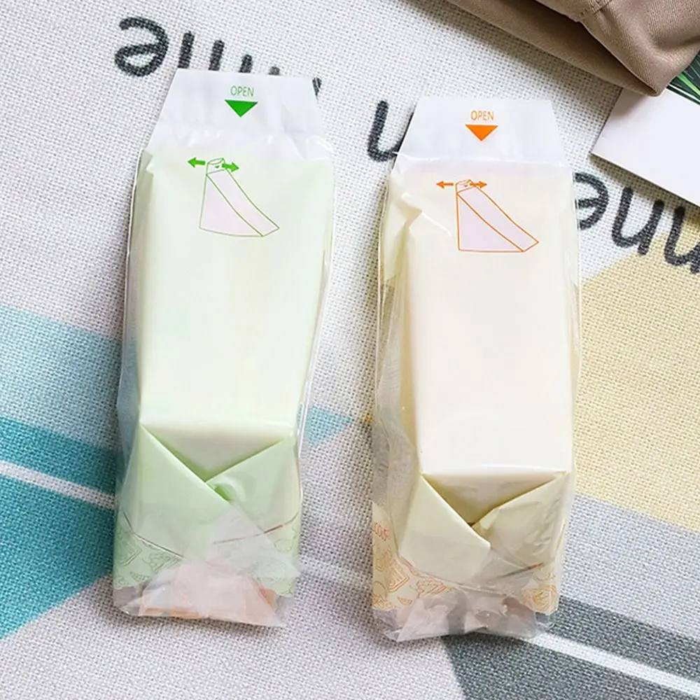 Triangular Sandwich Packaging Paper Transparent Plastic Bread Sandwich Bags Paper Holder Easy To Use Baking Food Wrap Food