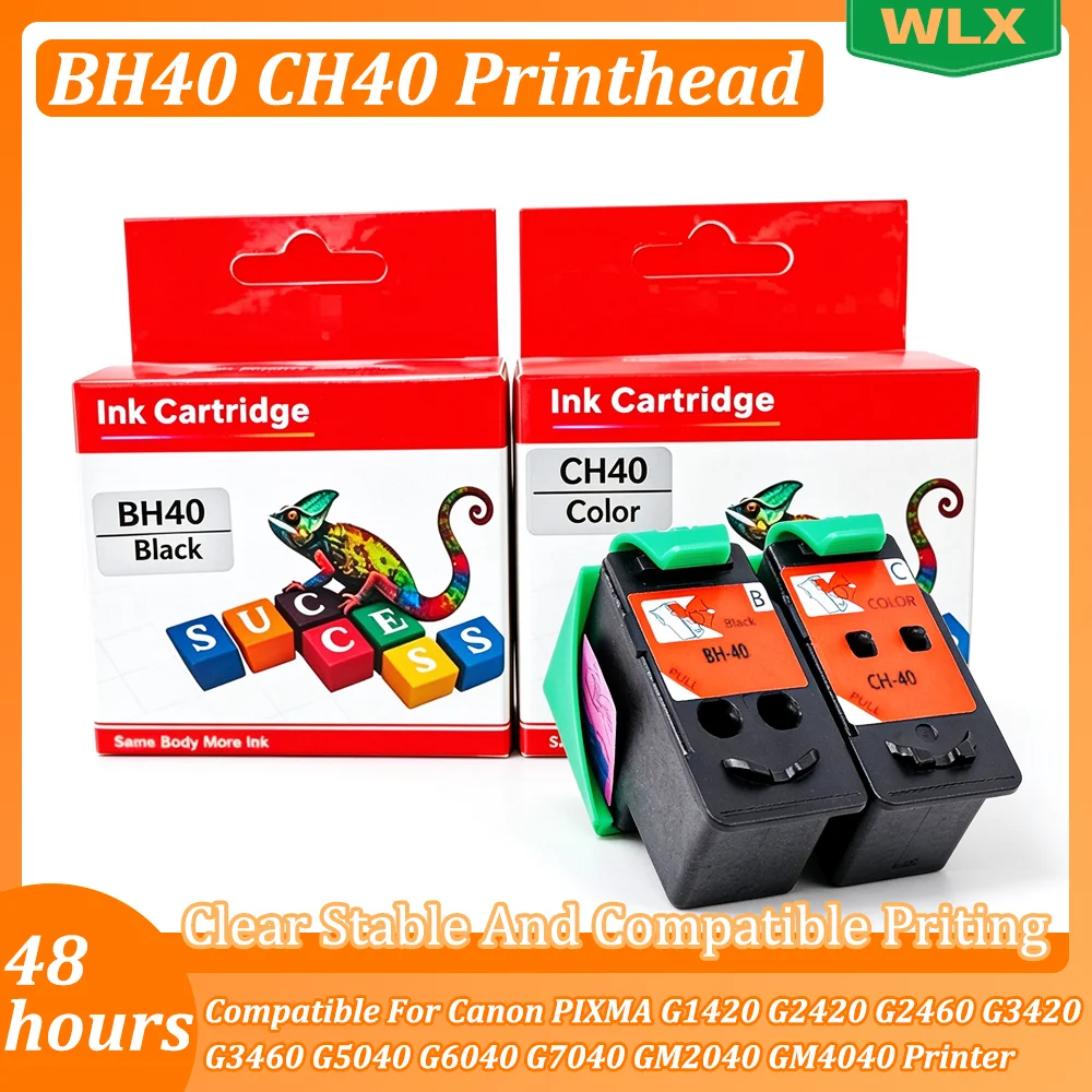 SET BH40 CH40 BH-40 CH-40 Printhead Compatible For Canon PIXMA G1420 G2420 G2460 G3420 G3460 G5040 G6040 G7040 GM2040 GM4040
