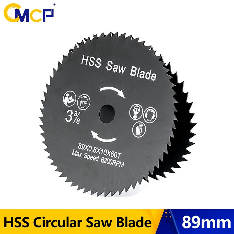 CMCP HSS Saw Blade 89x10mm 44T/60T  Circular Saw Blade Nirtide Coated Wood Metal Cutting Tool Saw Disc