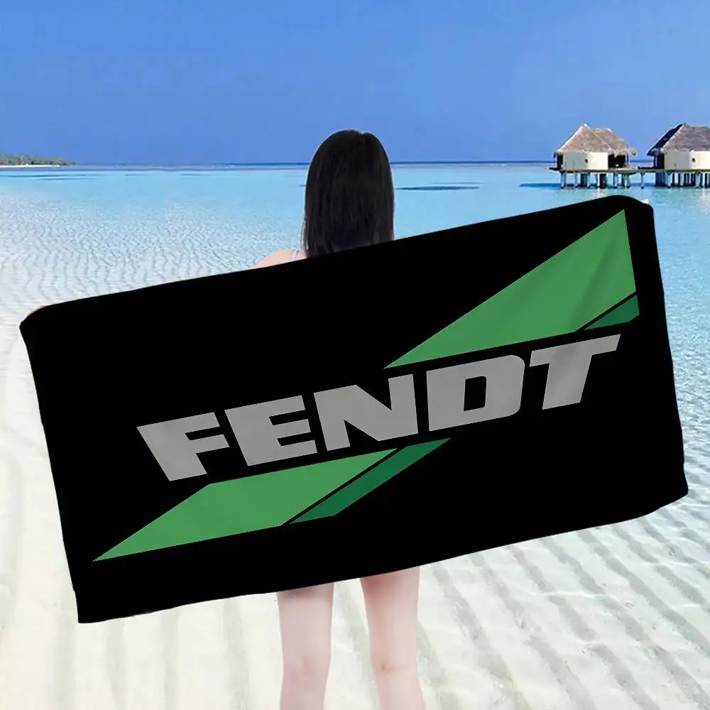 Farming Tractor Fendt Anime Beach Swimming Towel Soft Absorbent Washcloth Children's Gifts for Kids Travel Camping Gym
