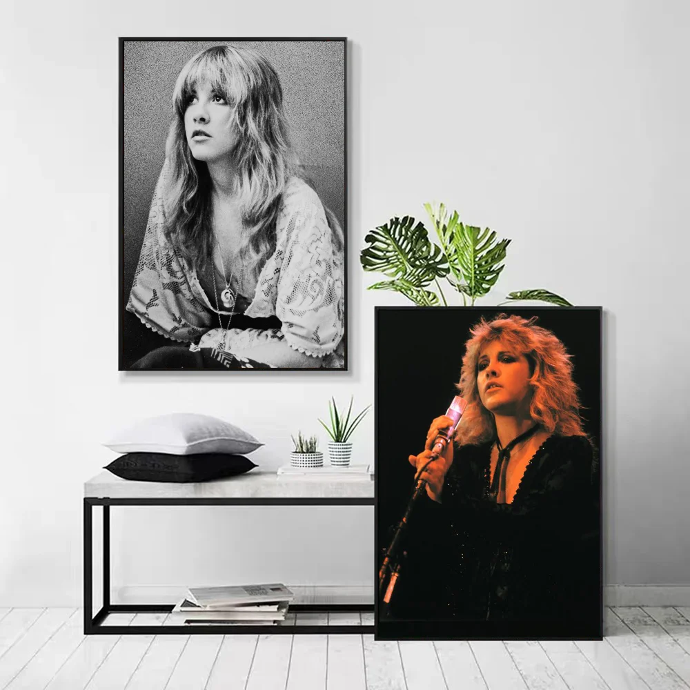 1pc Vintage Stevie Nicks Singer Poster Self-adhesive Art Waterproof Paper Sticker Coffee House Bar Room Wall Decor