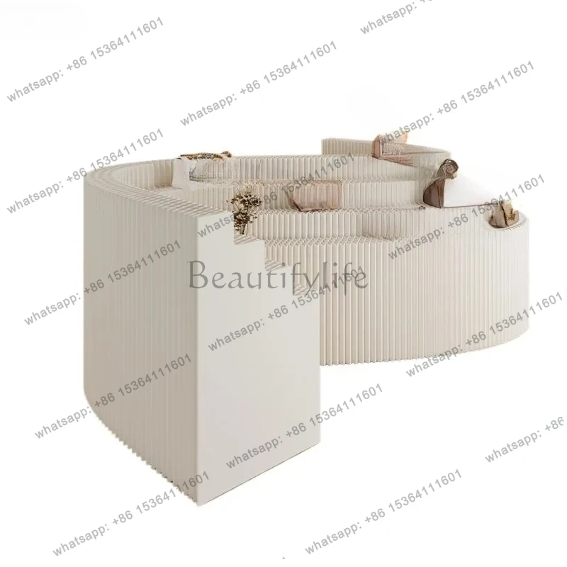 high and low level ladder booth long display stand shopping mall window folding display rack