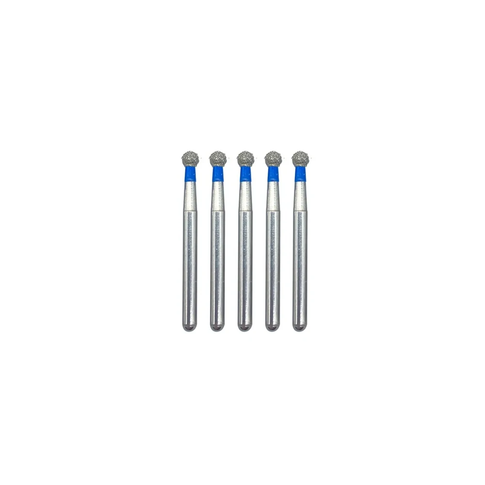 

5pcs/pack Ball Round Dental Diamond Burs BR Series Dental Drills Dia 1.6MM Dental Lab Technican Dentistry Material Supply Clinic