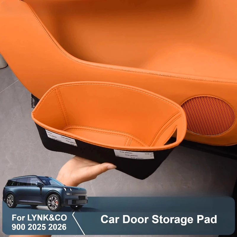 

Car Door Storage Slot Pad Leather Anti-slip Shockproof Door Groove Dustproof Mat For LYNK&CO 900 2025 2026 Interior Accessories