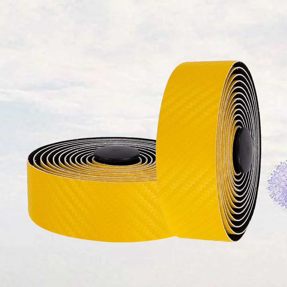 

Carbon Fiber Handlebar Tape 2 Rolls Durable Lightweight Non-slip Bike Grip Straps For Bicycle Road Bike Easy Install Cycling