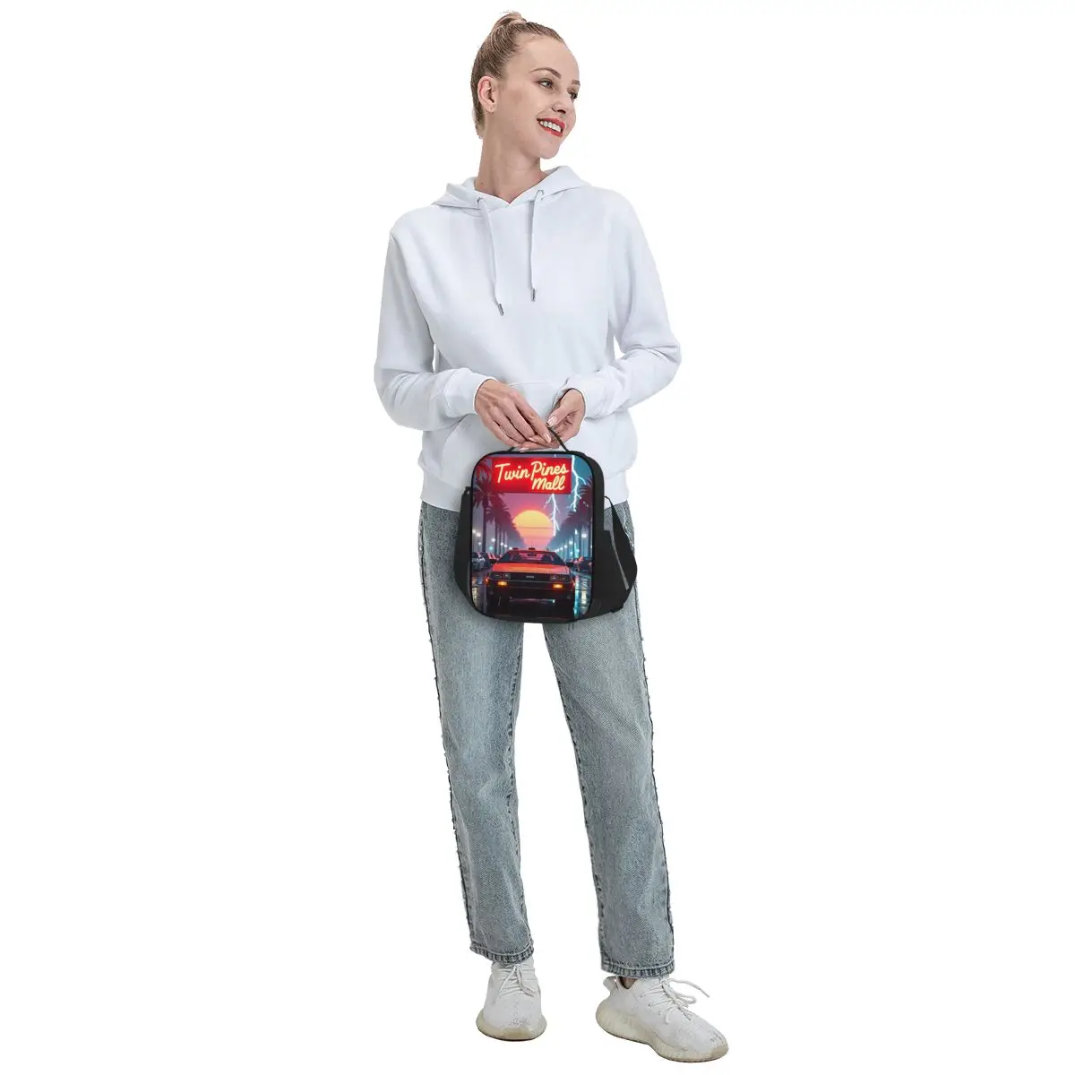 DeLorean Time Machine العودة إلى المستقبل معزول حقيبة الغداء تخزين صناديق الطعام المحمولة الحاويات برودة علب الاغذية الحرارية حمل