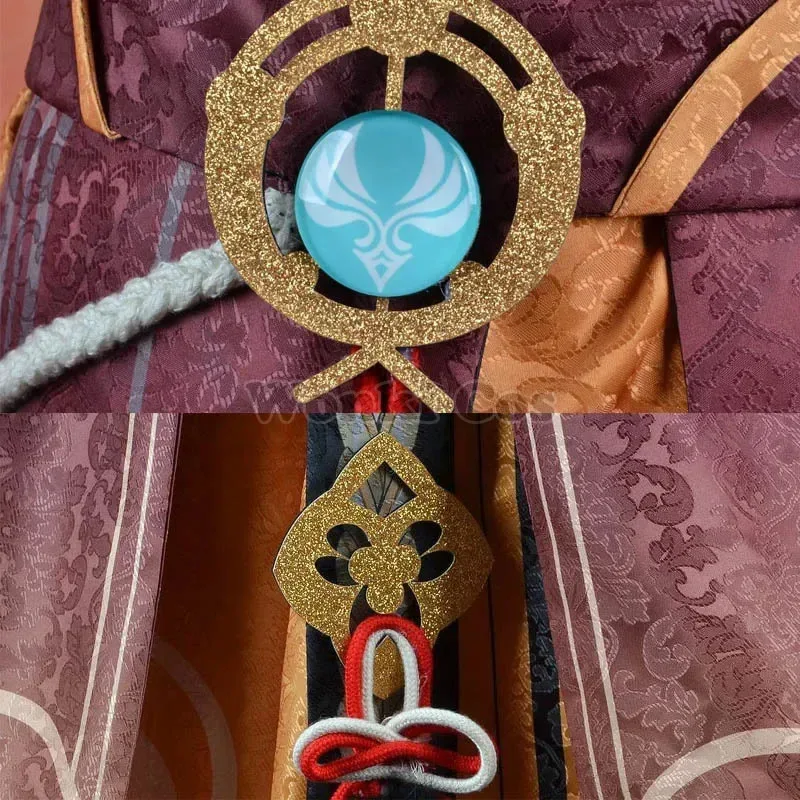 

AAA 2025 Costume Full Set with Accessories Impact Inazuma Heizou Shikanoin Red Wig Cosplay Outfits