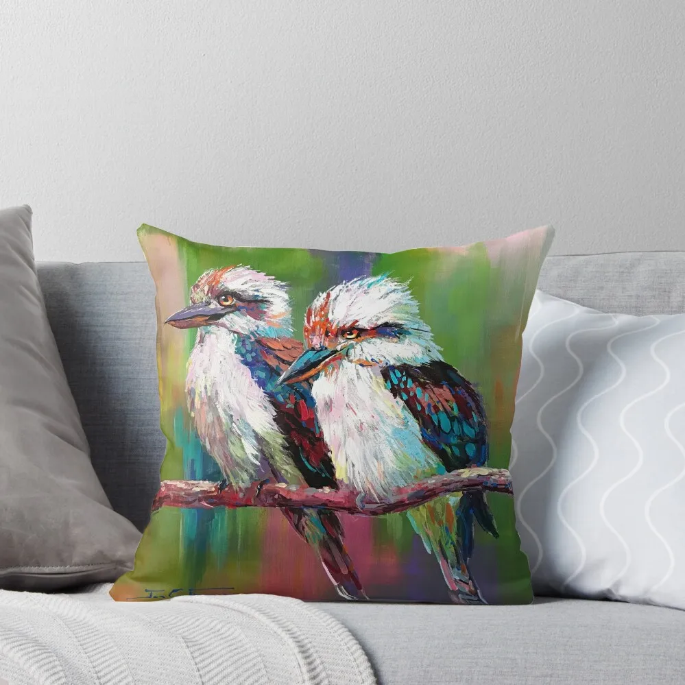 

Pair of Kookaburra's Throw Pillow autumn pillowcase pillowcases for sofa cushions Covers For Sofas pillow
