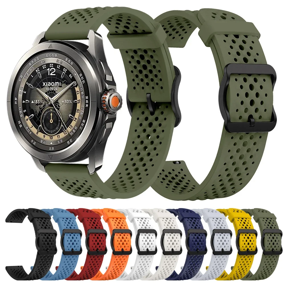 20 22mm Silicone Strap for Xiaomi Mi Watch 2 Pro/S4 S3 S2 S1 Active Color Sport Watchbands for Amazfit GTR 4 3 Pro/47mm/GTS Band