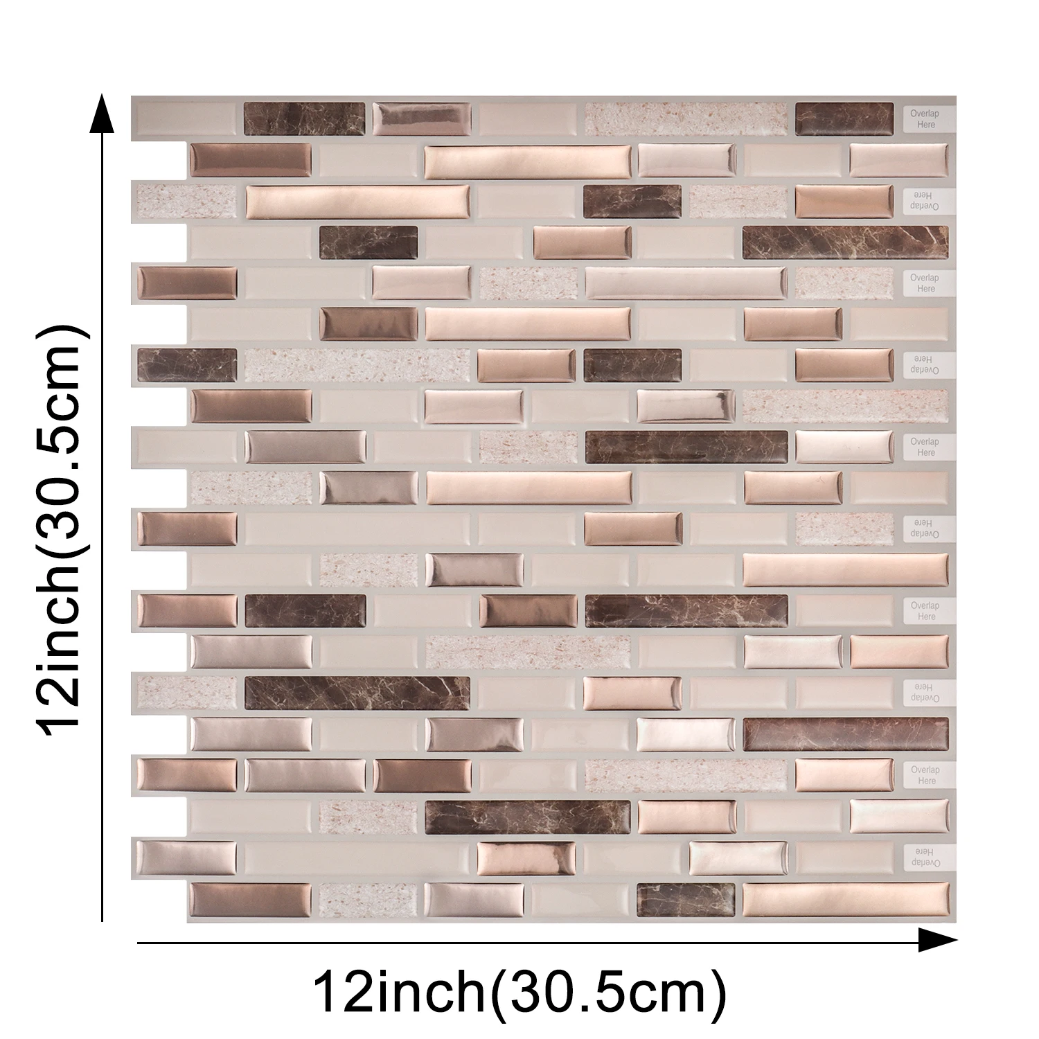 5/10pcs 3D Waterproof Kitchen Wall Sticker 12*12 inch Strong Adhesive Peel And Stick Tiles Home Wallpaper