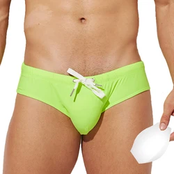 Swimwear Men Briefs With Penis Front Pad Sexy Swimsuit Swimming Trunks Push Up Cup Swim Shorts Sunga hombre Bathing Suit