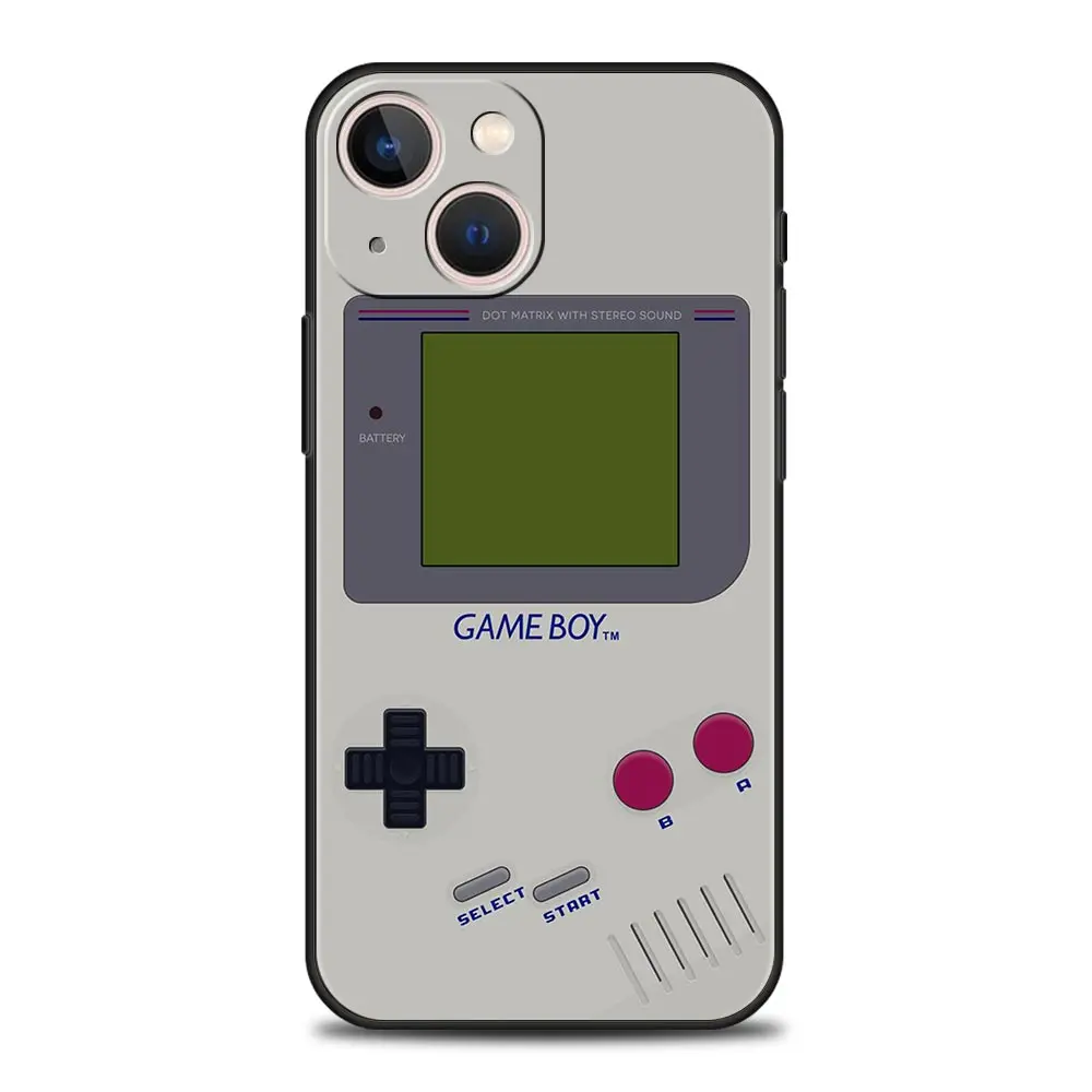 Luxury Phone Case For Apple iPhone 11 15 14 Pro MAX 12 13 7 8 Plus X XR XS MAX SE Silicone Black Cover Funda Gameboy Boy Game