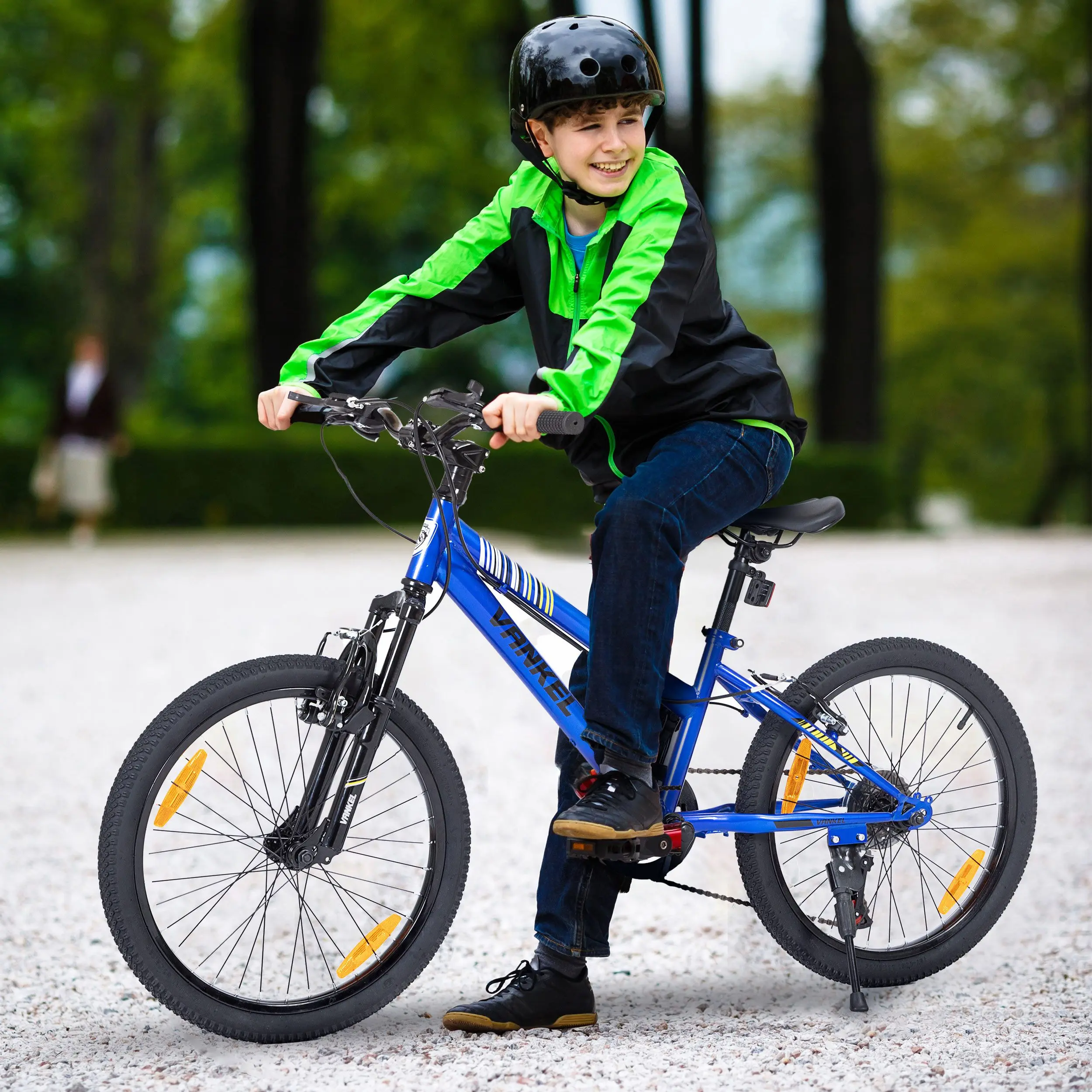 Vankel 20-Zoll-Kinderfahrrad für Jungen und Mädchen im Alter von 6–9 Jahren, leichtes 6-Gang-Kinder-Mountainbike mit Schaltwerk und V-Bremsen
