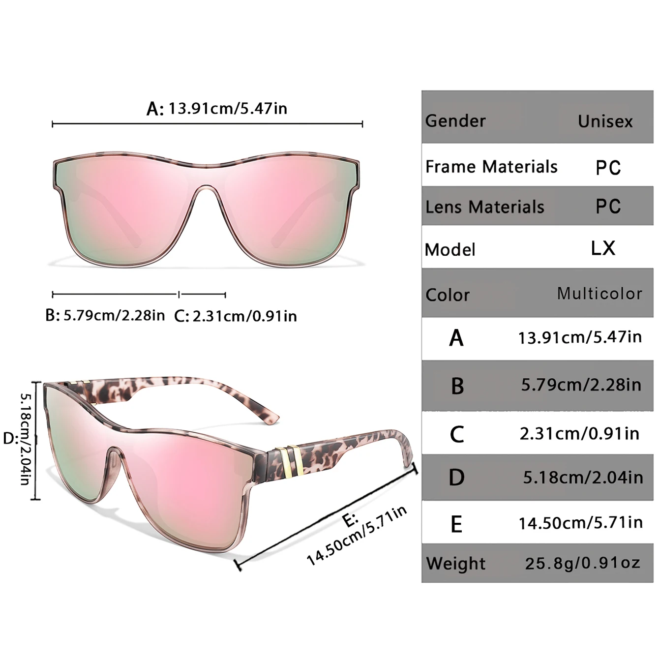 Women’s Oversized Shield Sunglasses – UV400 Protection, Chic Metallic Accents for Everyday Style & Travel