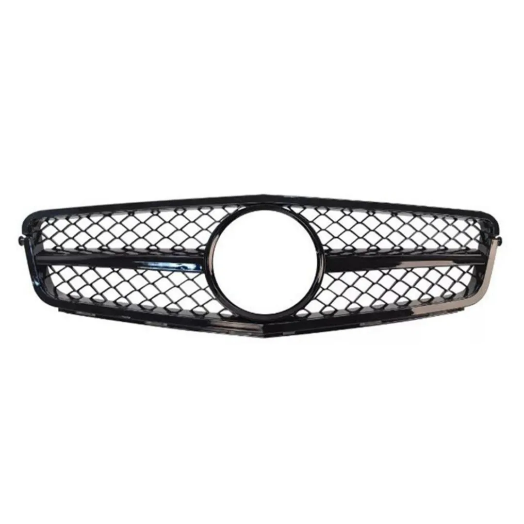 Middle Hood Mesh Upgrade Front Bumper Grille Grill Refit For Mercedes Benz C class W204 C204 S204 Coupe C43 2007-14 AMG GT Style view 6