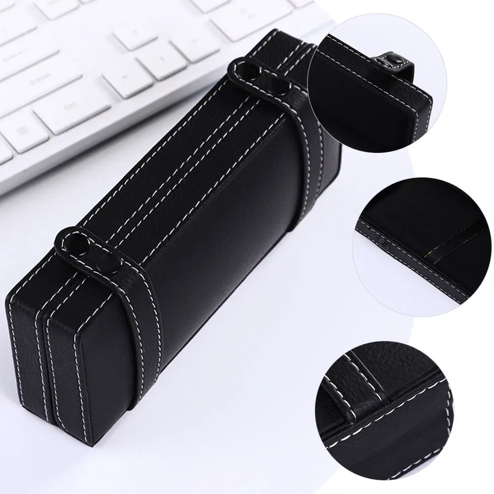 Single Fountain Pen Case PU Pen Gift Box Elegant Display Holder Anti-Scratch Protection for Office School Business